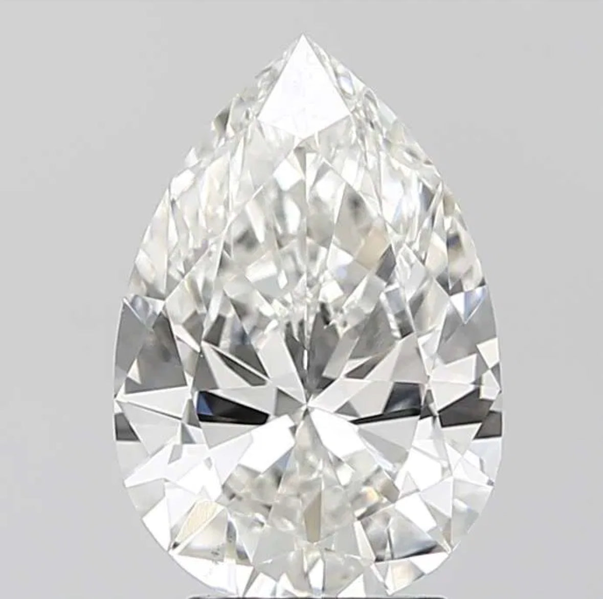 Pear 2.57ct G VS1 EX EX lab diamond