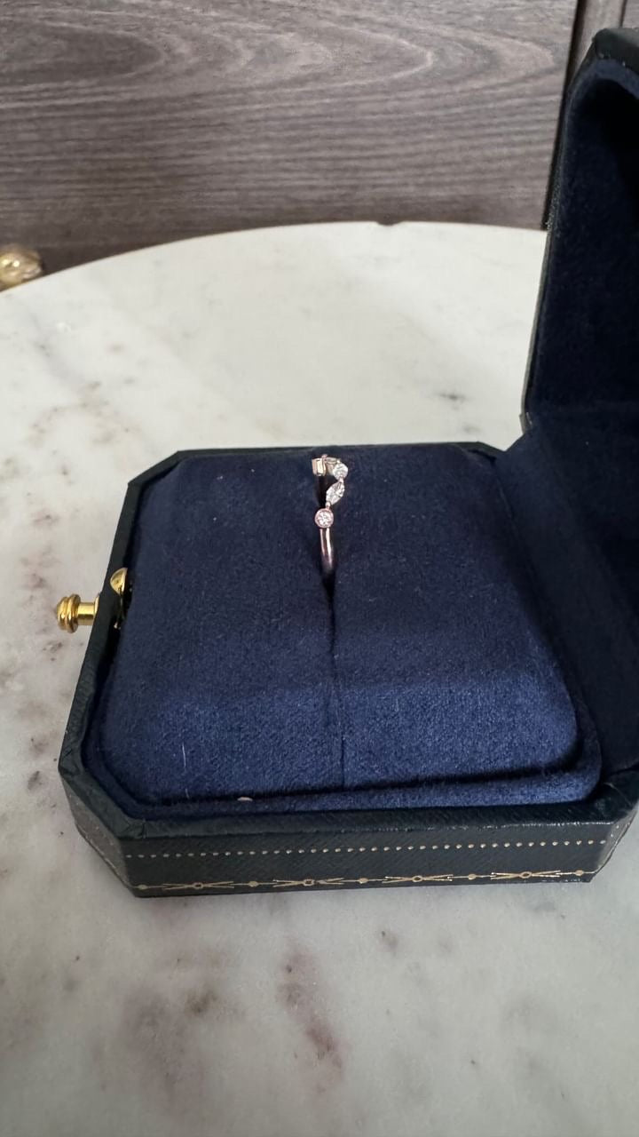 10k Rose gold size 6.25 lab diamond band