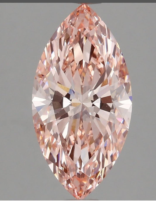 2.36ct Marquise Fancy intense pink VS2 loose lab diamond